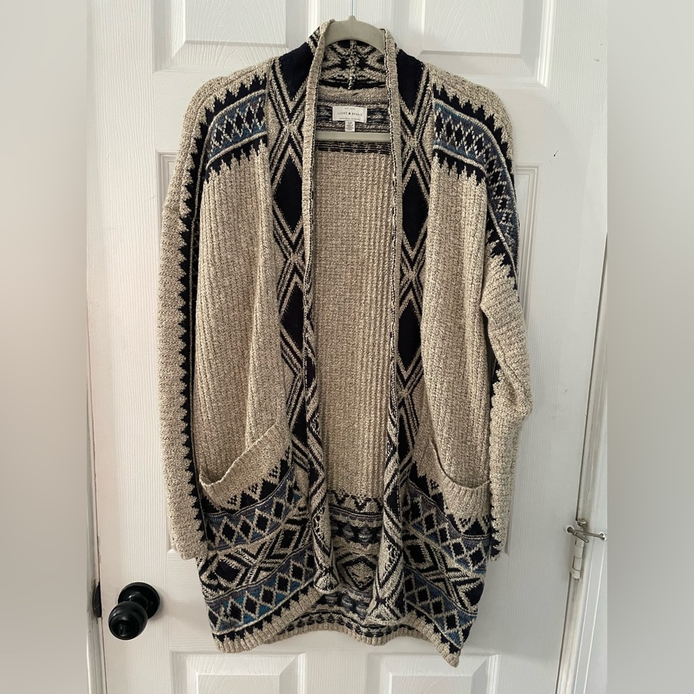 Lucky Brand Open Front Coatigan Women's Size Small  Long Sleeve